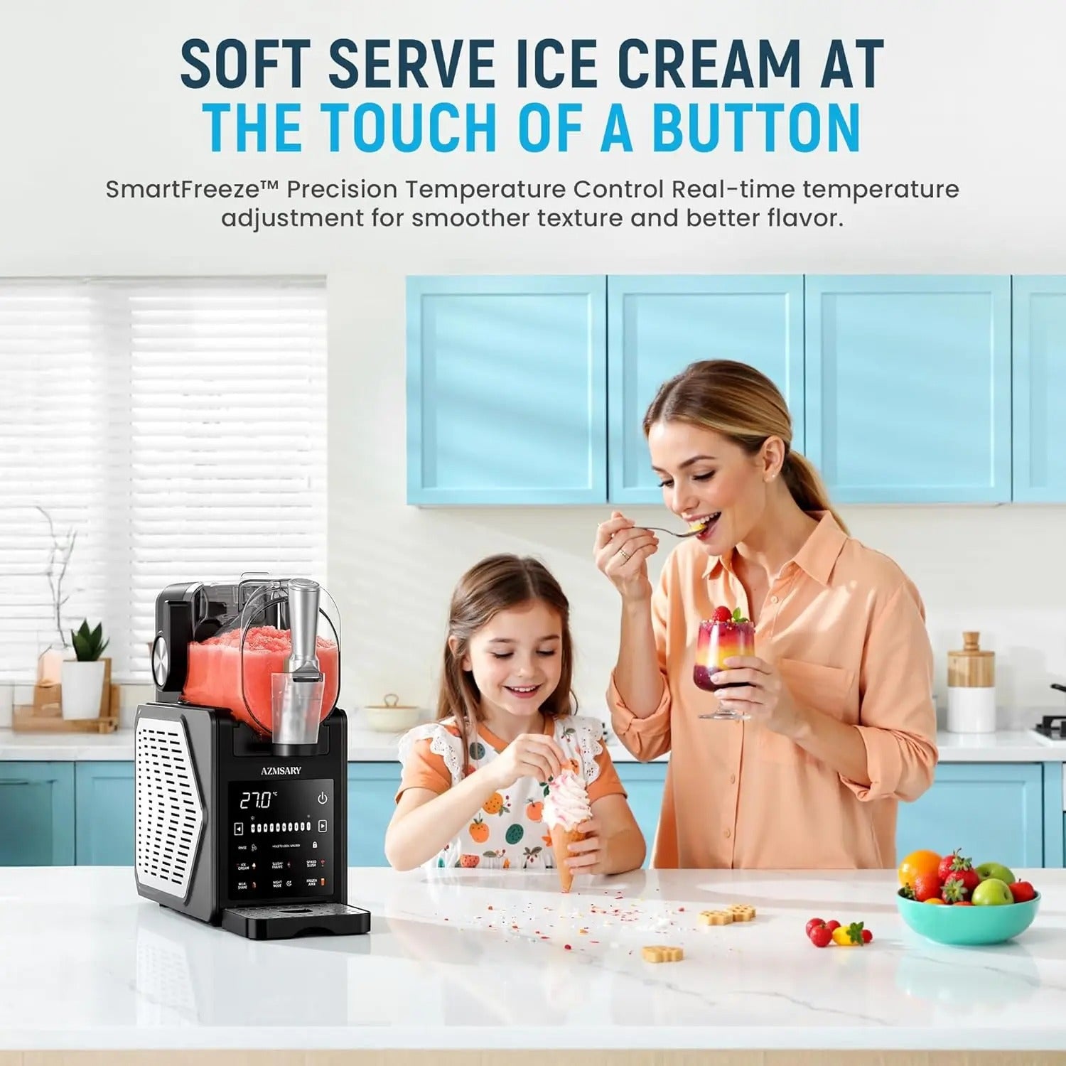 FrostMix Pro™ – 6-in-1 Slush & Softijs Machine voor Thuis