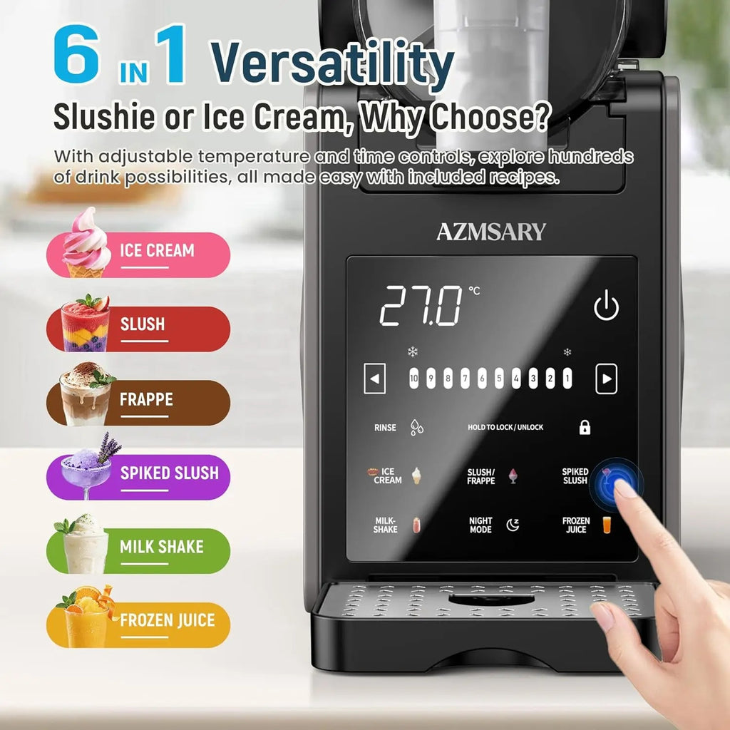 FrostMix Pro™ – 6-in-1 Slush & Softijs Machine voor Thuis